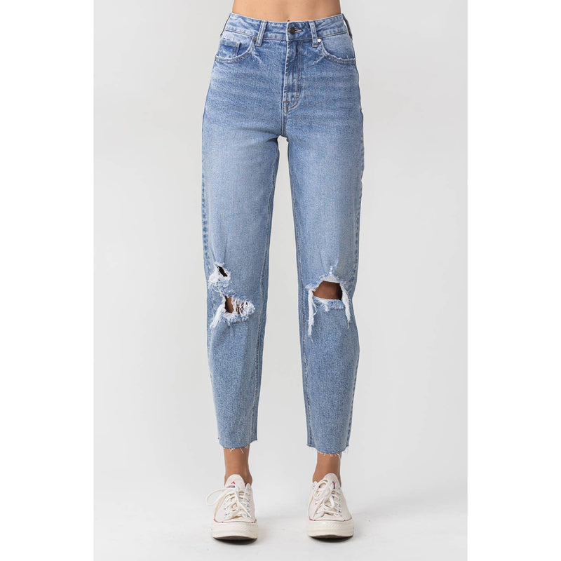 High Rise Mom Jeans- Trial Jean