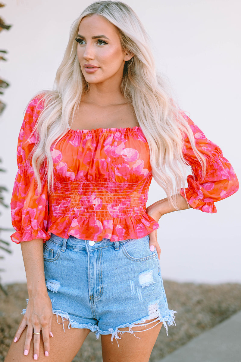 Pretty as a Sunrise Smocked Blouse
