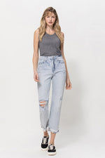 Super High Relaxed Cuffed Straight Jeans