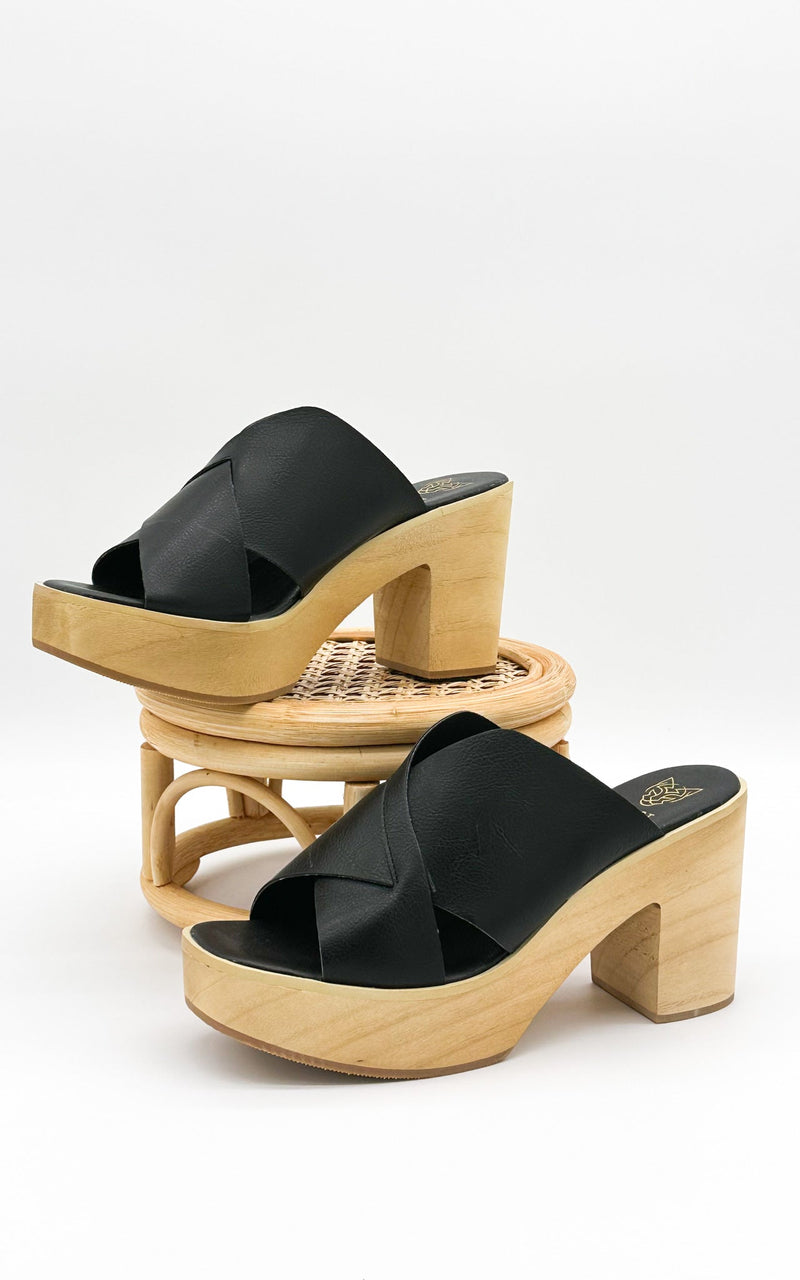 Beast Presley Heeled Sandal in Black