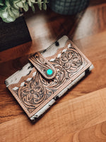 Tooled Cowhide Wallet