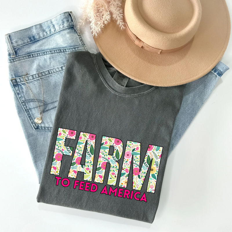 Farm to Feed America Floral Tee