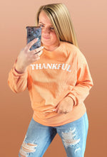 Thankful Corded Crewneck Sweatshirt