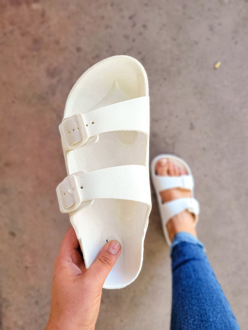 White 2 Strap Sandal