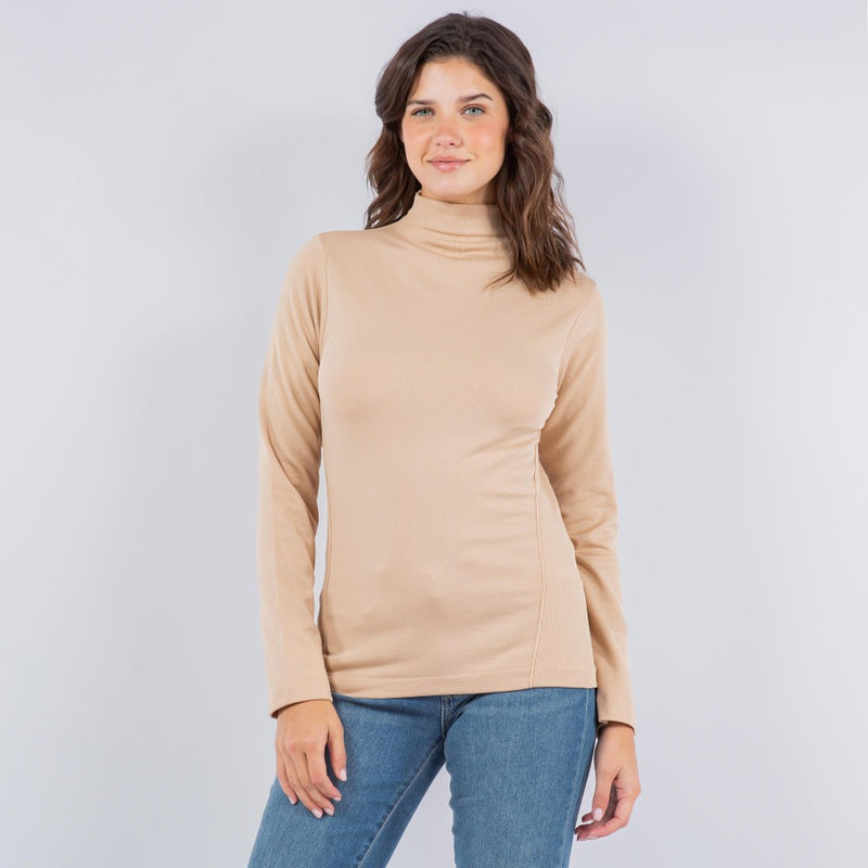 The Chore Top- Fleece Lined Mockneck