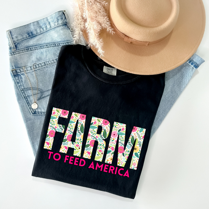 Farm to Feed America Floral Tee