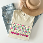 Farm to Feed America Floral Tee