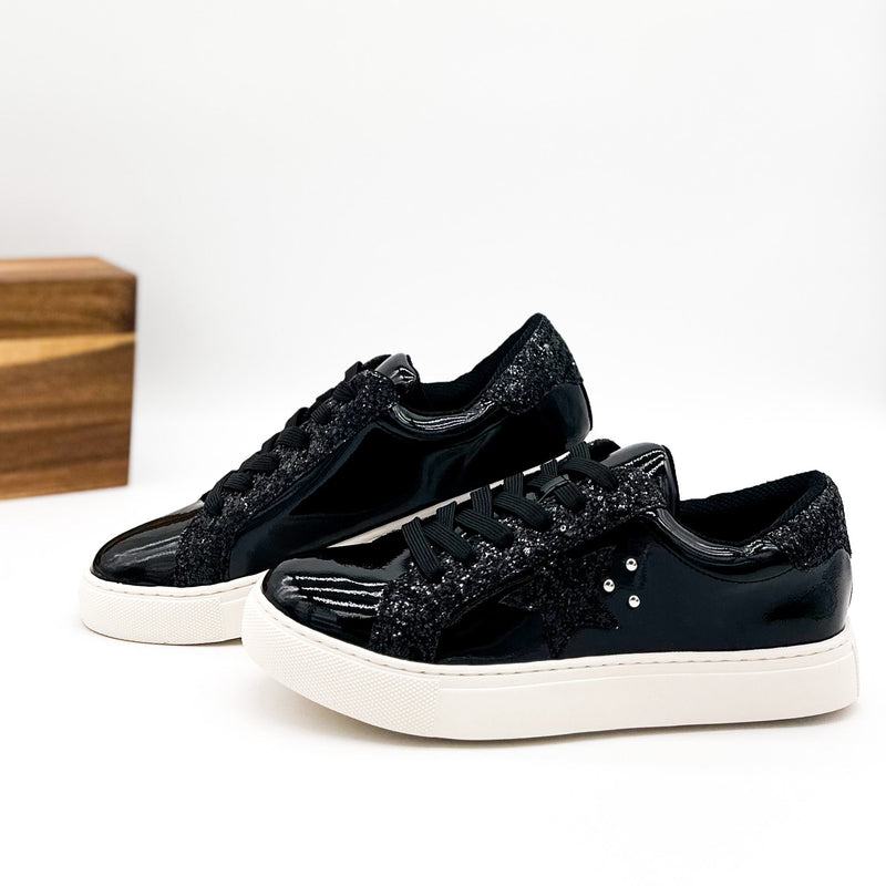 Corkys Supernova Sneaker in Black Patent