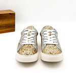 Corkys Supernova Sneaker in Gold and Silver Glitter