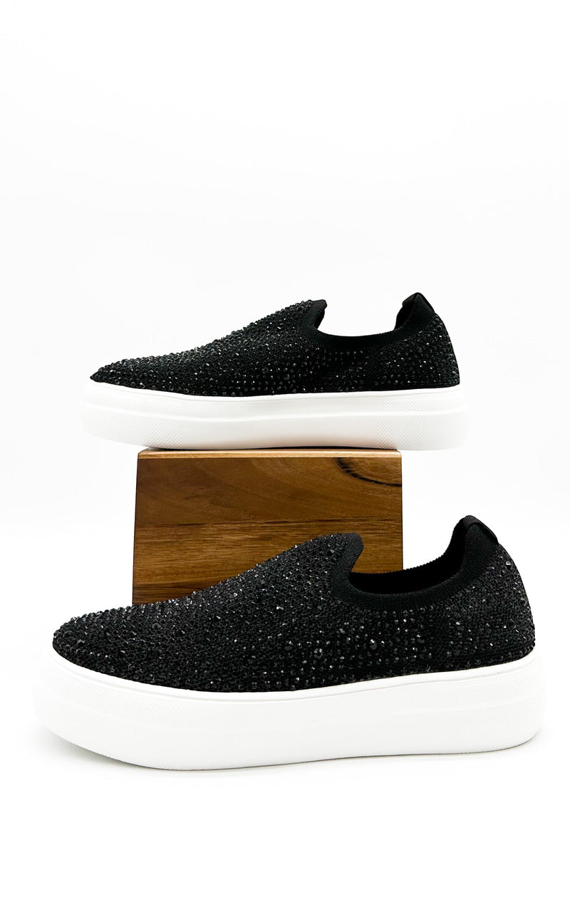 Corkys Swank Sneaker in Black Crystals