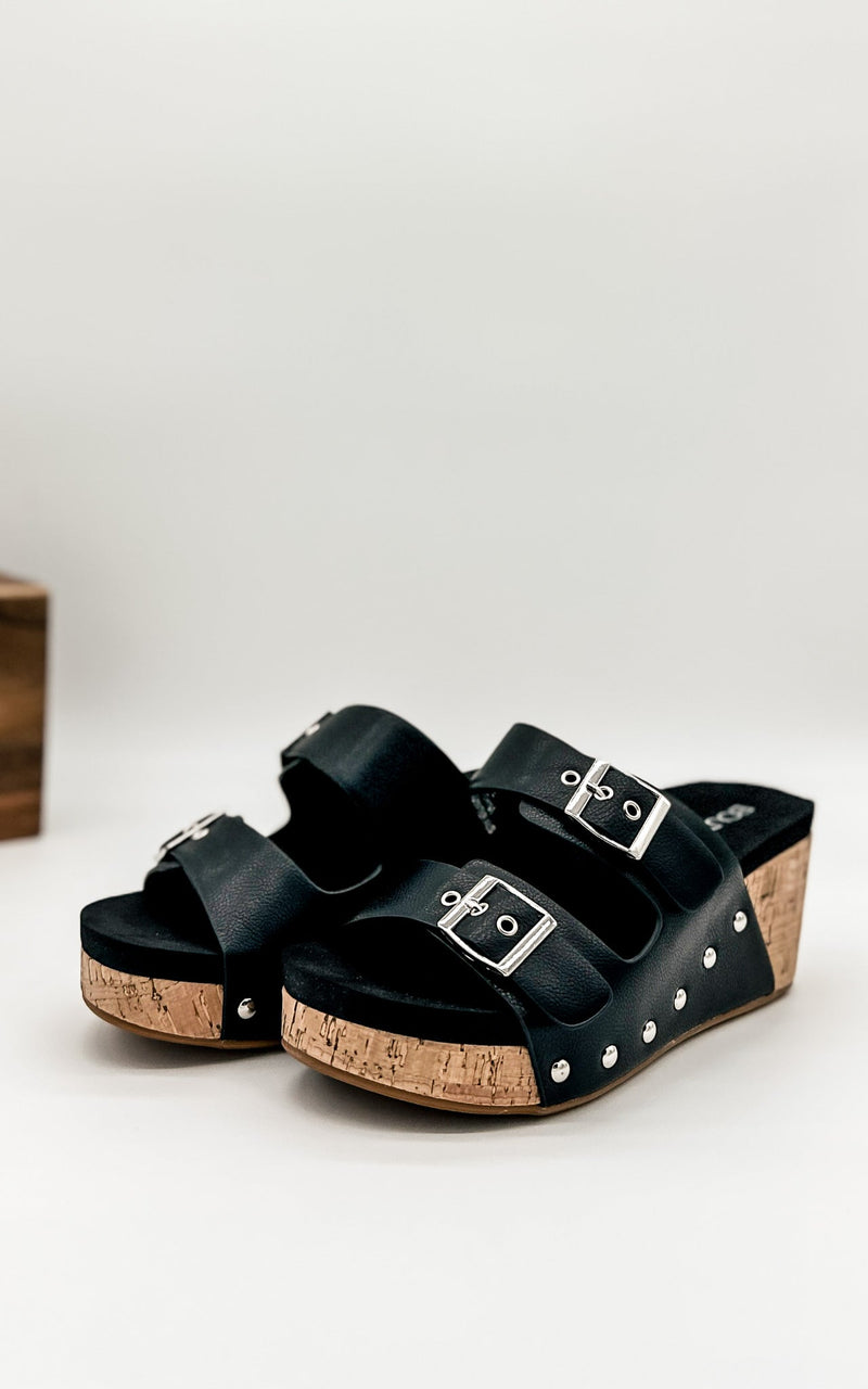 Corkys Twinkie Wedge in Black