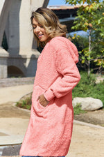 Hooded Teddy Bear Jacket with Thumbholes