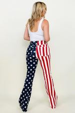 Judy Blue High Waist American Flag Print Flare Jeans