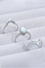 Silver Opal Stacker Ring