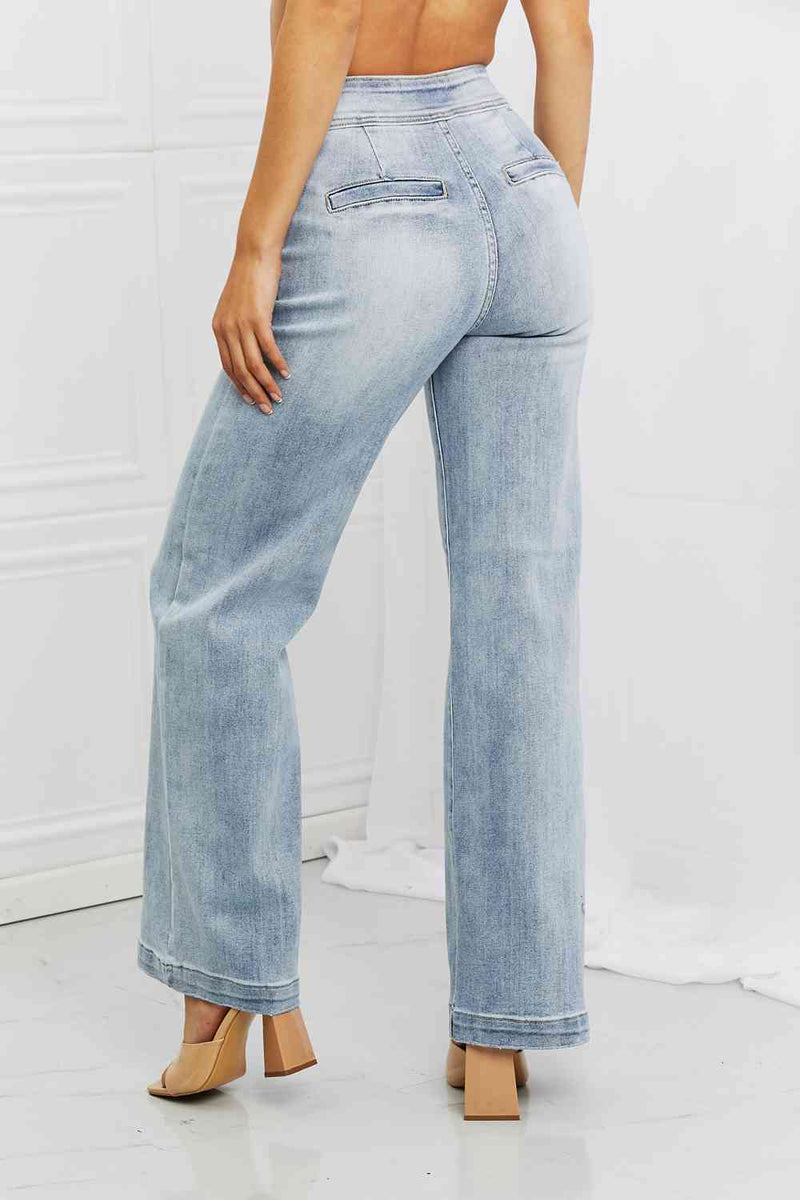 RISEN Full Size Luisa Wide Flare Jeans