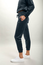 Chic Comfort Velour Joggers With Drawstring Waist