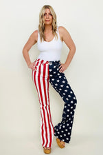 Judy Blue High Waist American Flag Print Flare Jeans