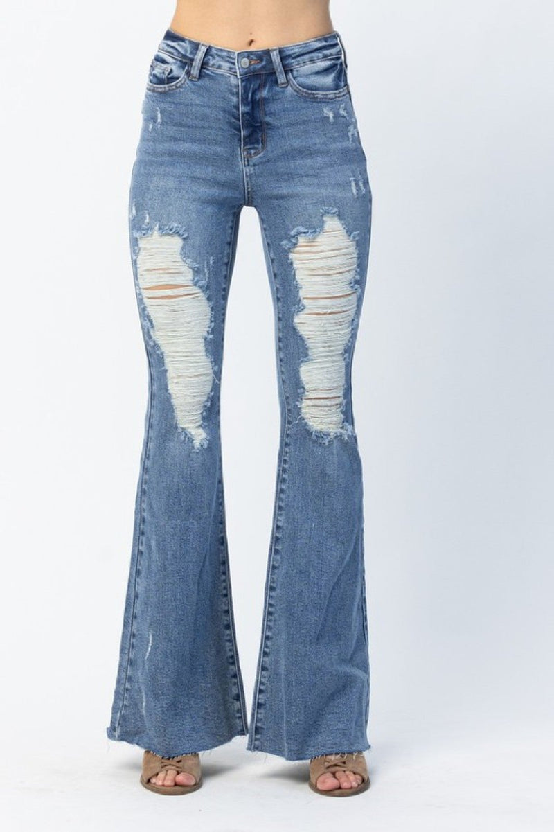 Judy Blue High-Rise Rebel High Waist Flare Jeans
