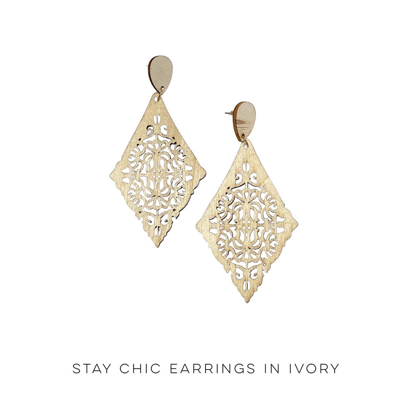 Stay Chic Earrings in Ivory