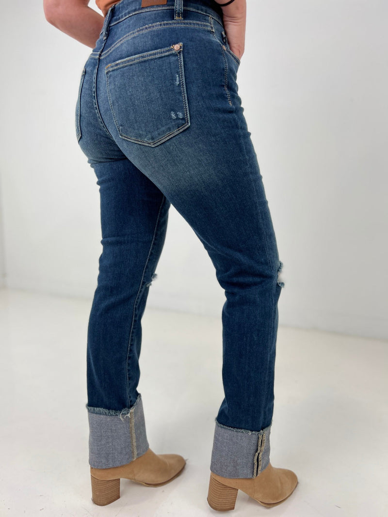 Judy Blue Give 'Em The Up And Down Tall Straight Jeans