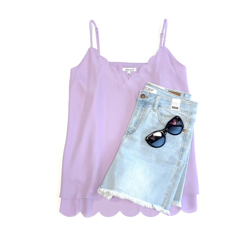 Everyday Scallop Cami in Lavender