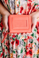 Joy Susan Mini Pixie Wallet In Coral