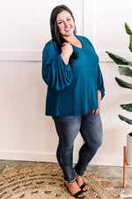 Jade Knit Top With High/Low Sleeve