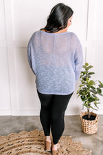 Dolman Sleeve Knit Sweater In Lilac