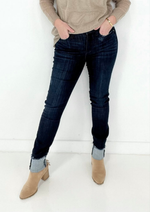 Judy Blue Mid-Rise Cuffed Skinny Long/Tall Jeans