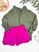 Athletic Flowy Shorts With Pockets In Bright Fuchsia