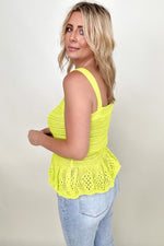 Davi & Dani Knit Peplum Tank Top