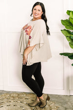 Savanna Jane Bold Embroidered Top In Autumn Dahlia