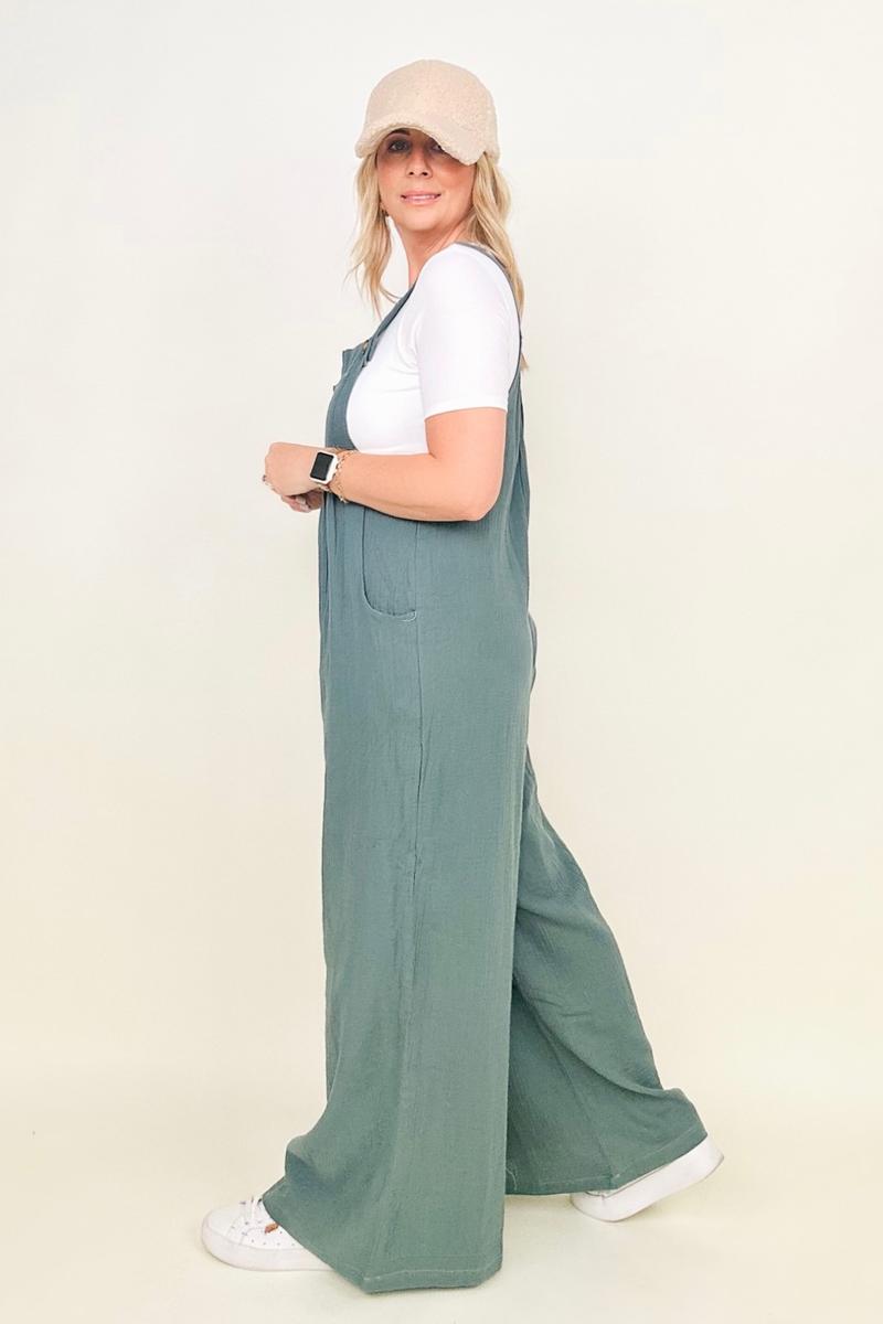 Wide Leg Jumpsuit With Pockets