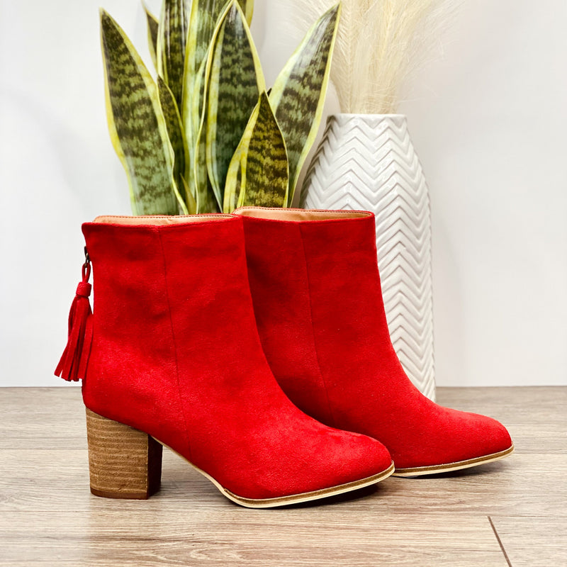 Corkys Boujee Booties in Red