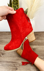 Corkys Boujee Booties in Red