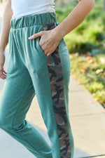 Muted Forest Camouflage Elastic Waist Sweatpants