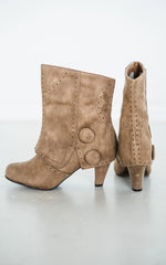 Not Rated Cowgirl Star Booties in Taupe