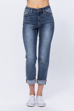 Judy Blue Skyline High Rise Bleach Splash Boyfriend Jeans