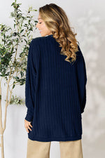 Ribbed Cocoon Cardigan