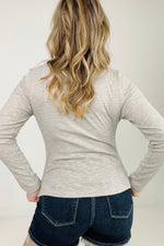 Addy Lace Trim Henley Top