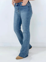 Judy Blue "Darla" Mid-Rise w/ Raw Hem Bootcut Jeans