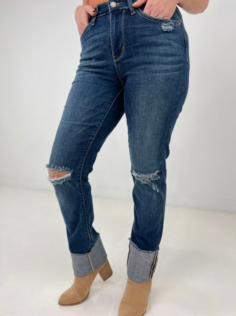 Judy Blue Give 'Em The Up And Down Tall Straight Jeans