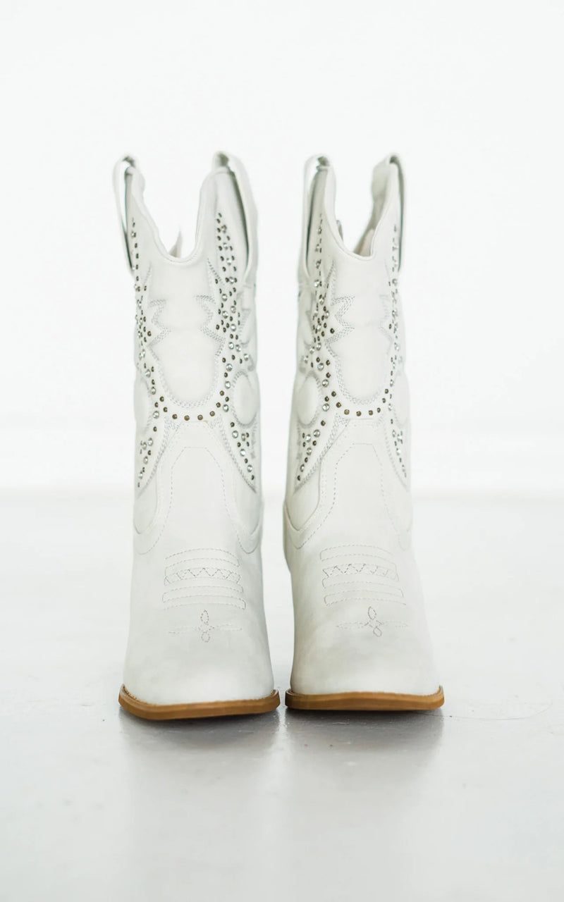 Naughty Monkey Houston Boots in White