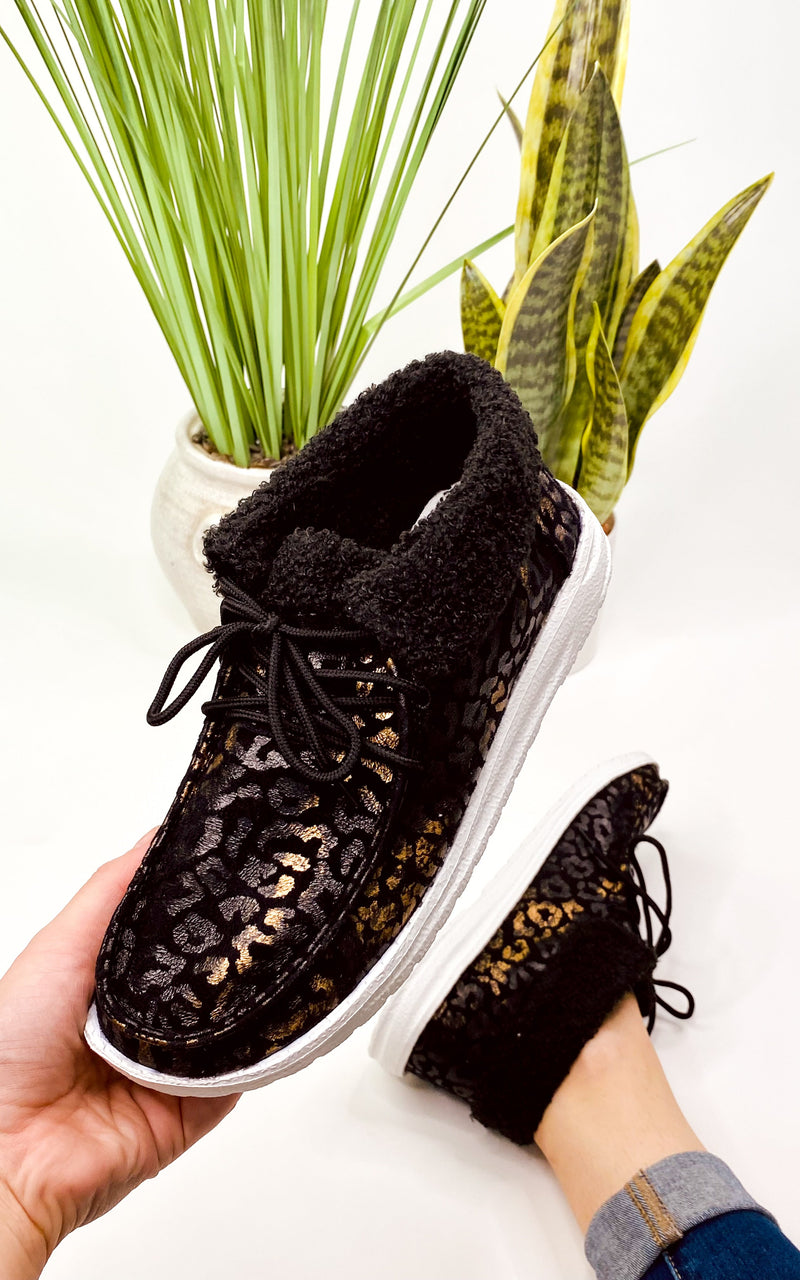 Gypsy Jazz Jazlyn Sneakers in Black Leopard