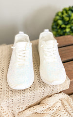 Not Rated Mayo Glitter Sneakers in White