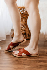 Matisse Pebble Sandal in Red Croc