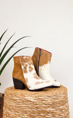 Alcala Richard Hide Booties in Tan