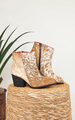 Alcala Richard Hide Booties in Tan