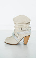 Not Rated Short Change Booties in Cream