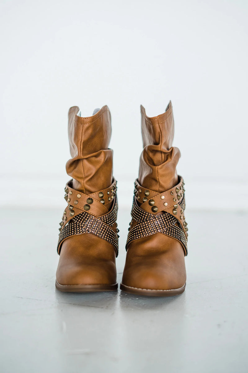 Not Rated Short Change Booties in Tan